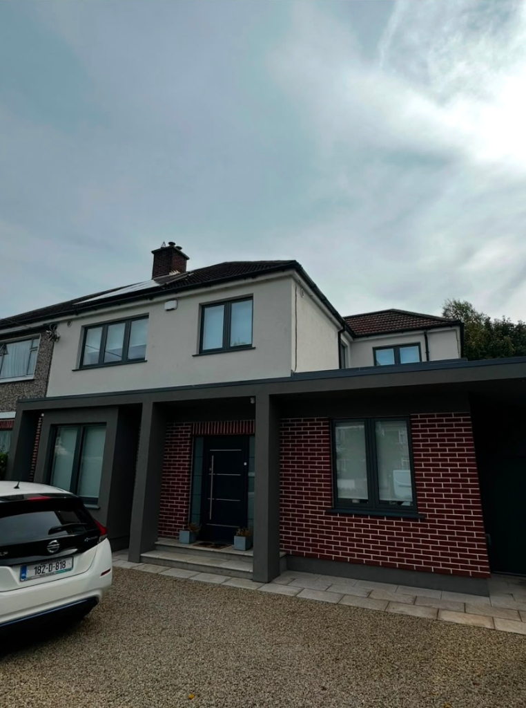 Finished insulated house exterior