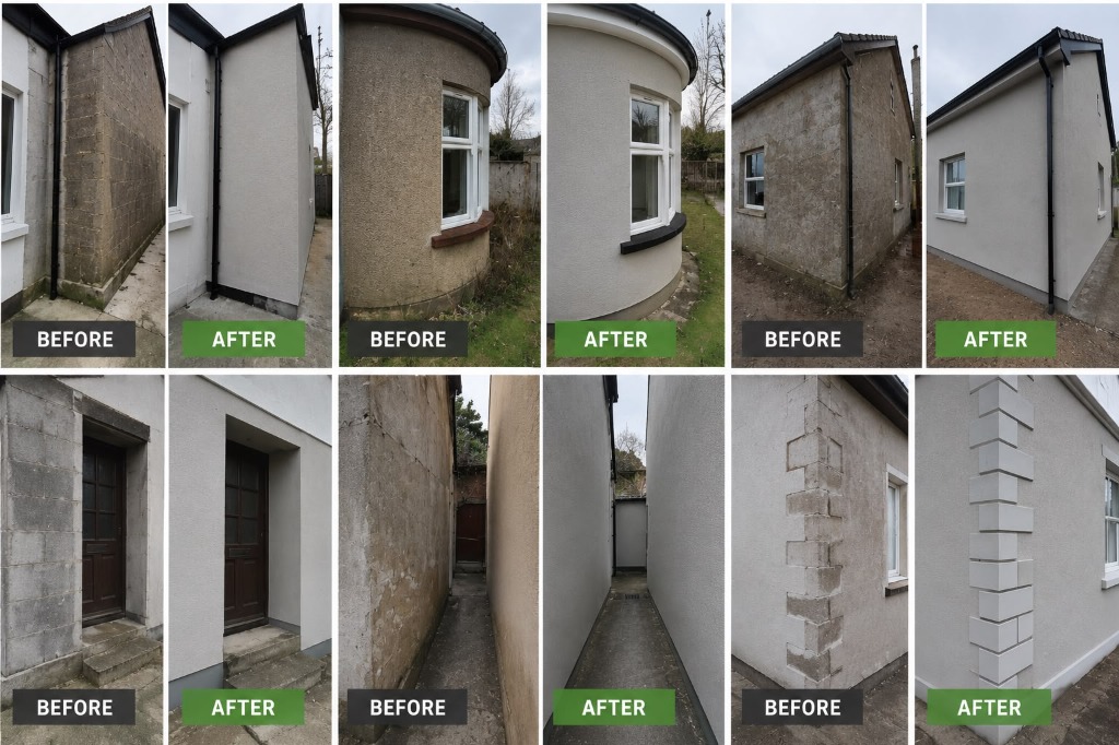 Sand and Cement Render Showcase Collage